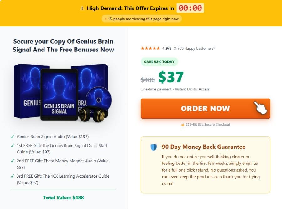Special pricing available for the Genius Brain Signal audio program